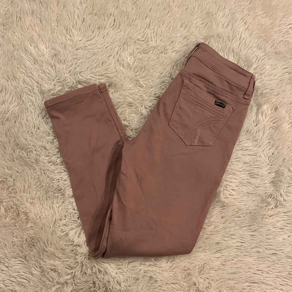 7 For All Mankind blush high rise skinny jeans